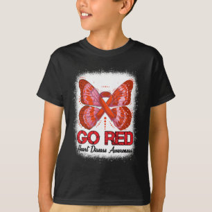 Go Red Heart Disease Awareness Month Red Ribbon Bu T-Shirt