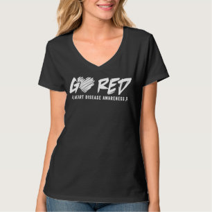 Go Red Heart Disease Awareness Month Ribbon  3 T-Shirt