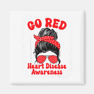 Go Red Heart Disease Awareness We Wear Red In Febr Magnet