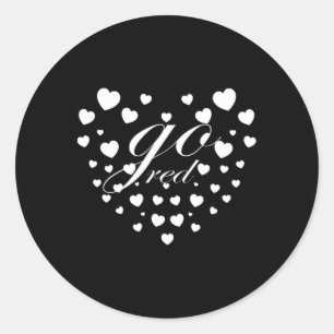 Go Red Heart Health Month Tee American Heart Healt Classic Round Sticker