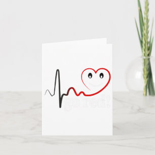 Go Red Heartbeat Heart Disease Survivor Awareness  Card