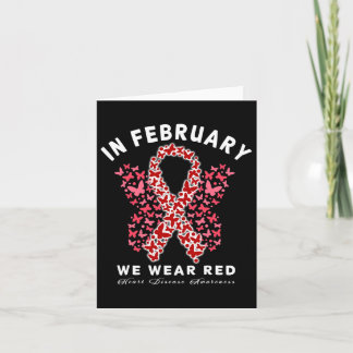 Go Red In February Heart Disease Awareness Health  Card