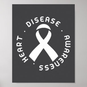 Go Red In February Heart Disease Awareness Health  Poster