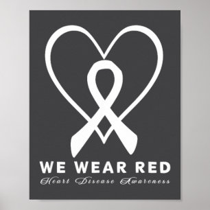 Go Red In February Heart Disease Awareness Health  Poster