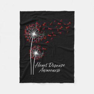 Go Red Ribbon Heart Disease Awareness Month Women  Fleece Blanket