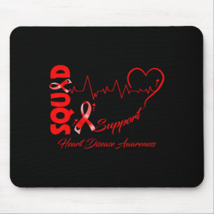 Go Red Support Squad Heart Disease Awareness Mouse Pad