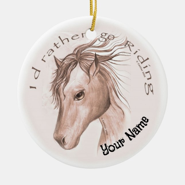Go Riding Horse Ornament (Front)