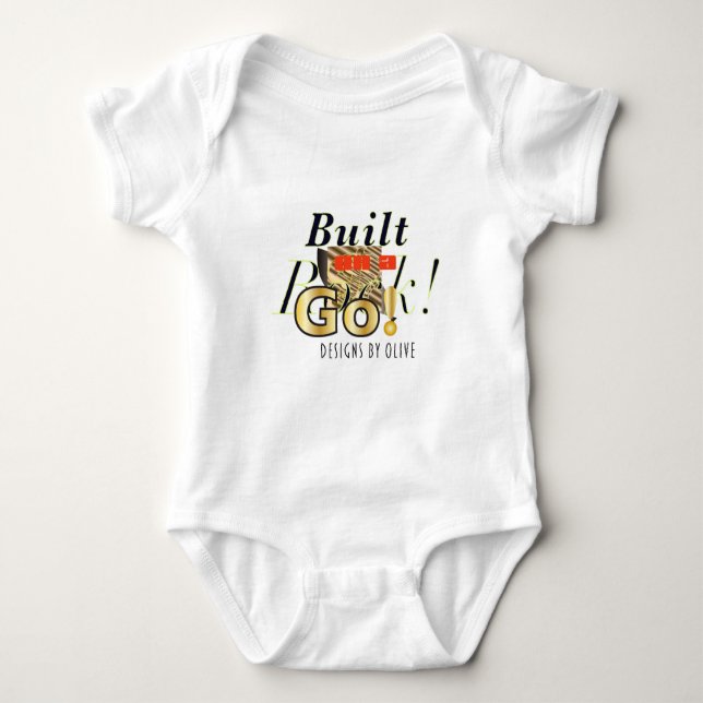 'Go Rock' baby bodysuit (Front)