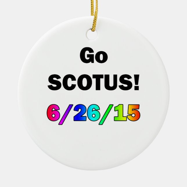 Go SCOTUS Ceramic Tree Decoration (Front)