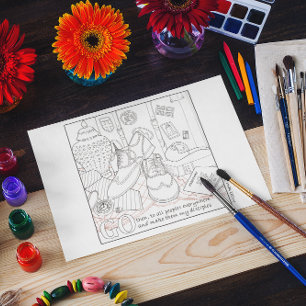 Go Scripture Colouring Postcard