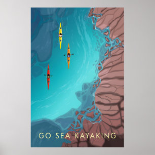 Go Sea Kayaking Travel Poster