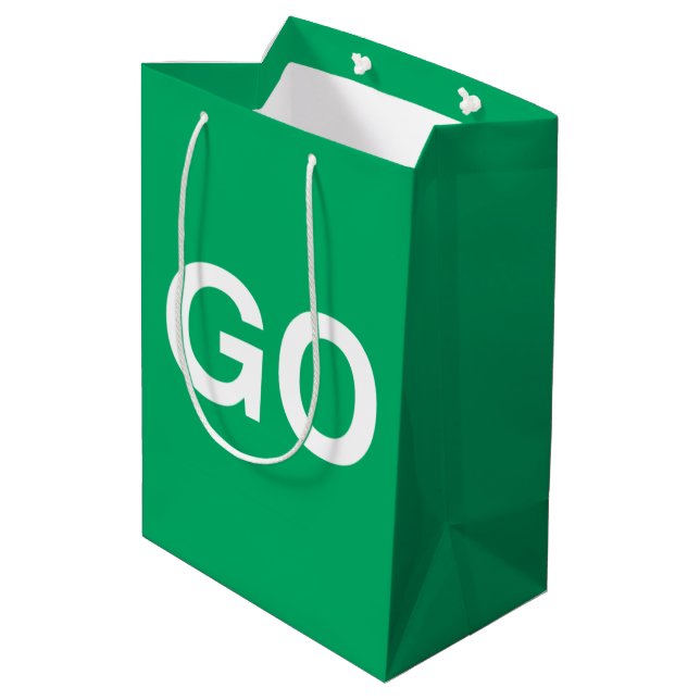 Go Sign  Medium Gift Bag (Back Angled)