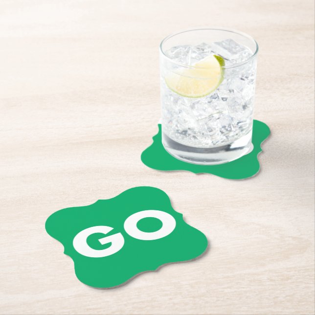Go Sign  Paper Coaster (Insitu)