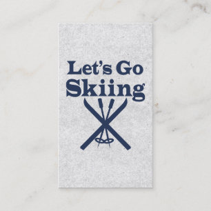 Go Skiing Business Card