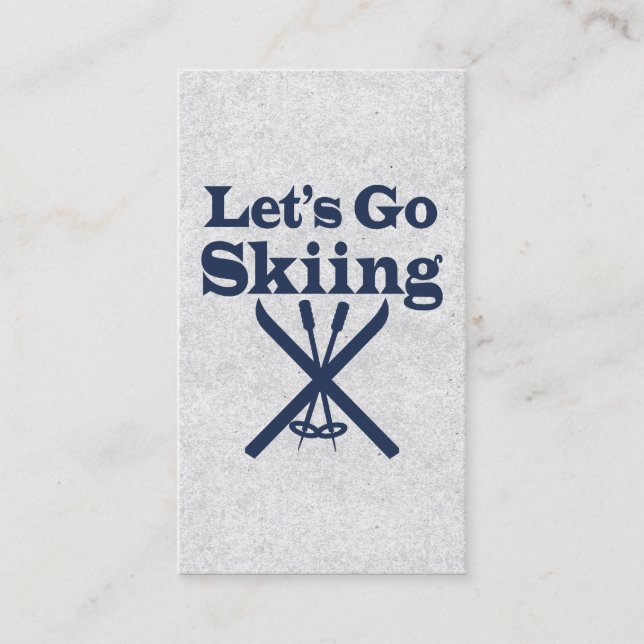 Go Skiing Business Card (Front)