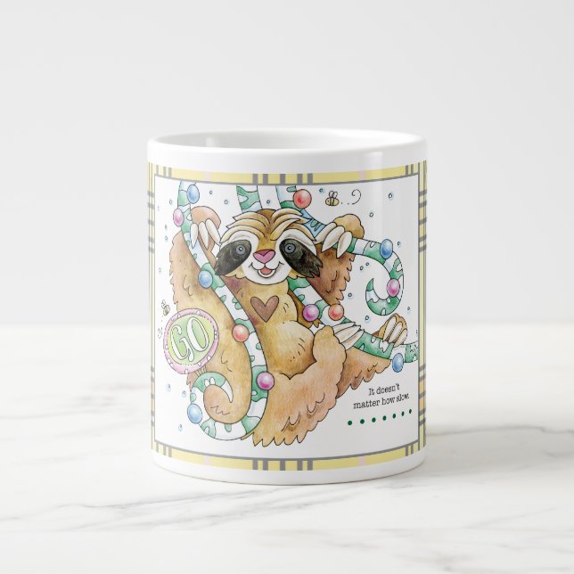 Go! Sloth Large Coffee Mug (Front)
