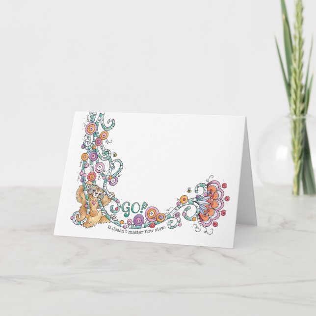 Go! Sloth with Jungle Vines Card (Front)