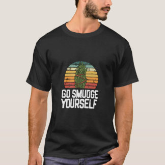 Go Smudge Yourself Retro Sunset Vintage Sage T-Shirt