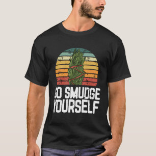 Go Smudge Yourself Retro Sunset Vintage Sage T-Shirt