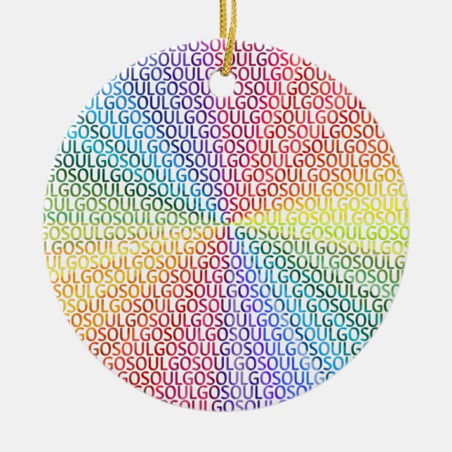 Go Soul! Ceramic Tree Decoration (Front)