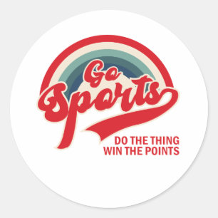 Go Sports Do The Thing Win The Points Classic Round Sticker