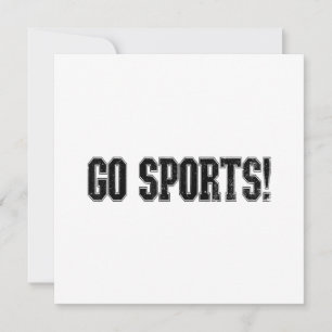 Go Sports! Funny Vintage Sports Sport Fan Go Sport Invitation