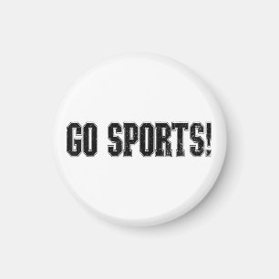 Go Sports! Funny Vintage Sports Sport Fan Go Sport Magnet