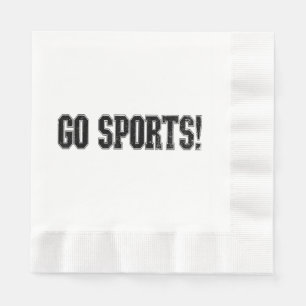 Go Sports! Funny Vintage Sports Sport Fan Go Sport Napkin