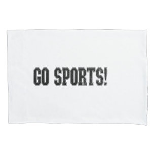 Go Sports! Funny Vintage Sports Sport Fan Go Sport Pillowcase