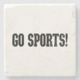 Go Sports! Funny Vintage Sports Sport Fan Go Sport Stone Coaster