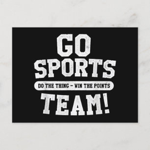 Go Sports Team! Funny Sports Holiday Postcard