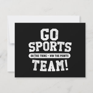 Go Sports Team! Funny Sports Invitation