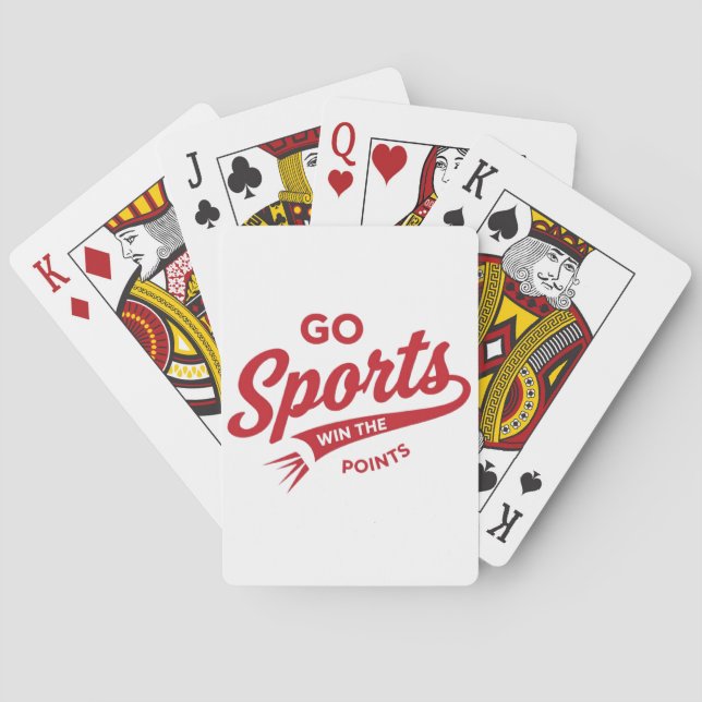Go Sports Win the Points Playing Cards (Back)