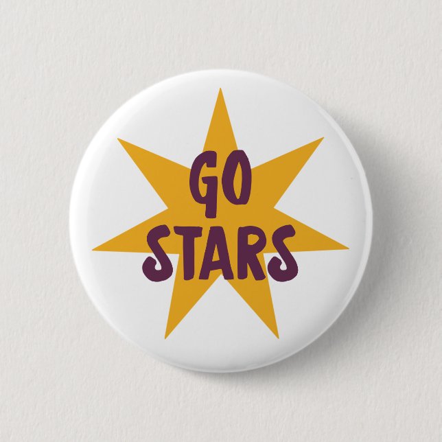 Go Stars 6 Cm Round Badge (Front)