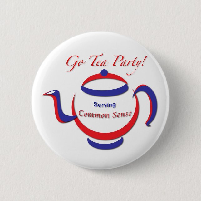 Go Tea Party! Button (Front)