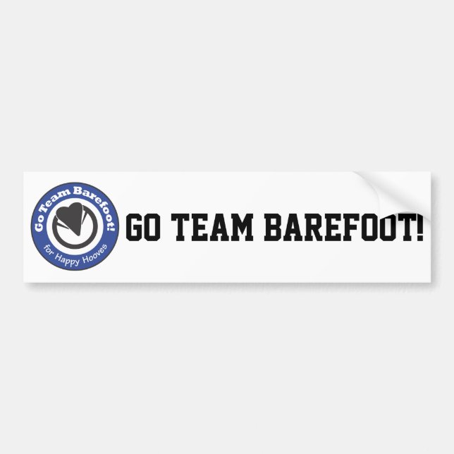 Go Team Barefoot! Bumper Sticker (Front)