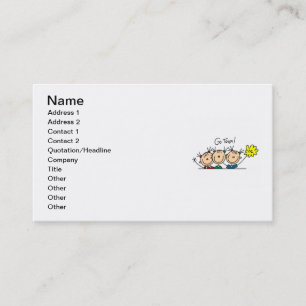 Go Team Cheerleaders T-shirts and Gifts Business Card