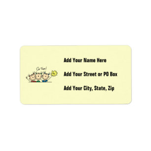 Go Team Cheerleaders T-shirts and Gifts Label