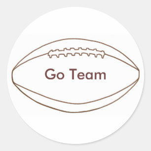 Go Team football Outline stickers