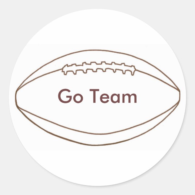 Go Team football Outline stickers (Front)