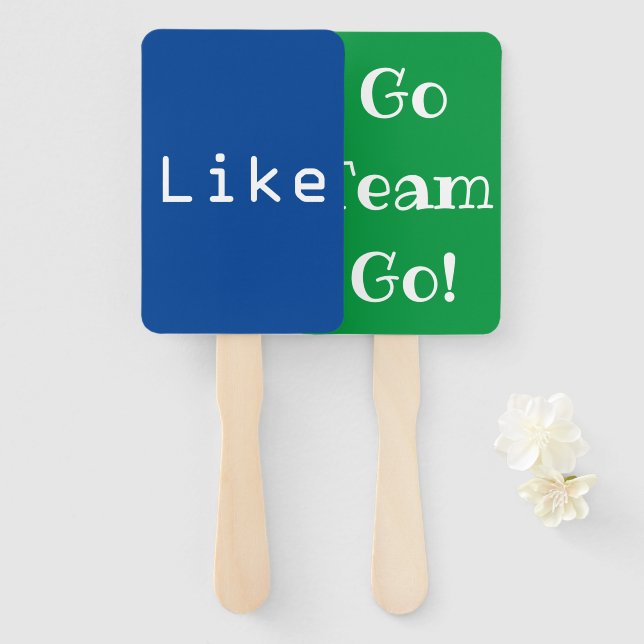 Go team go! hand fan (Front and Back)