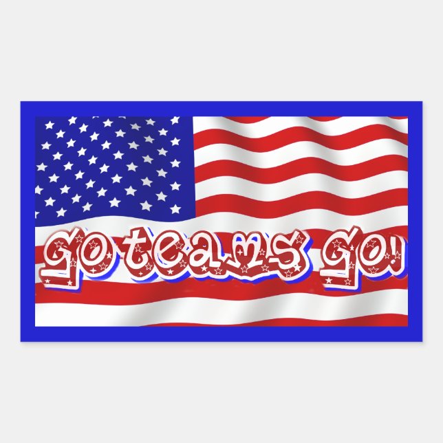 Go Team Go!,USA_ Rectangular Sticker (Front)
