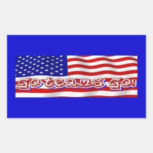 Go Team Go!,USA_ Rectangular Sticker
