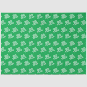 Go Team Word Art in Green Tissue Paper