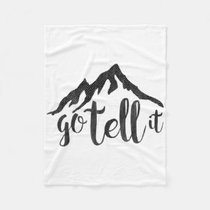 Go Tell It On The Mountains Christmas Nativity Jes Fleece Blanket