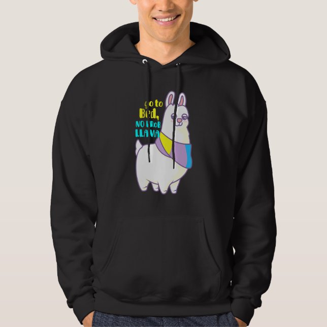 Go To Bed No Probllama Cute Llama Pajama Hoodie (Front)