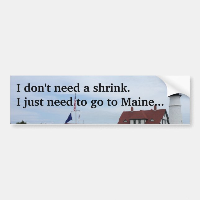 Go to Maine bumpersticker. Missing Maine Bumper Sticker (Front)
