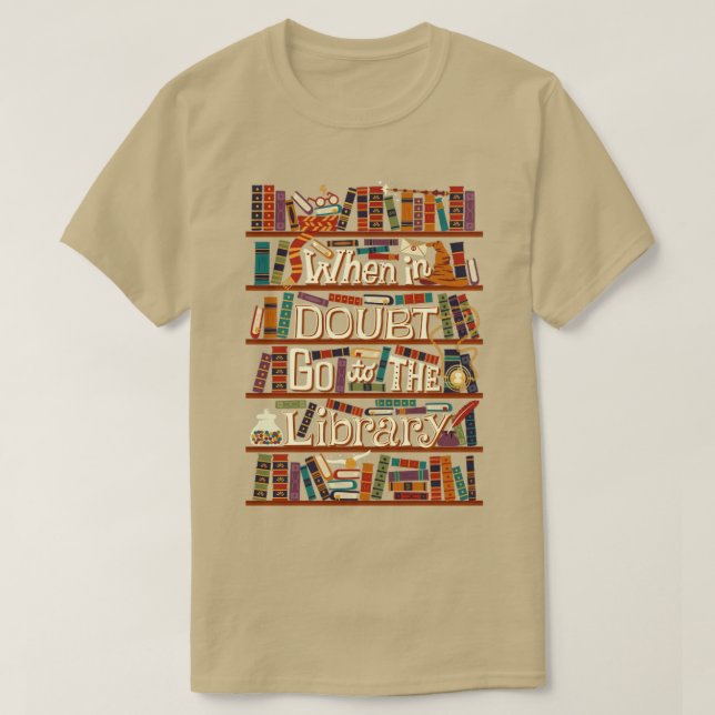 Go to the Library T-Shirt (Design Front)