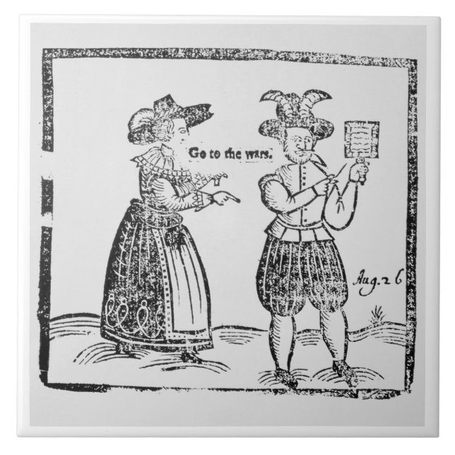 Go to the Wars, illustration from a pamphlet showi Tile (Front)