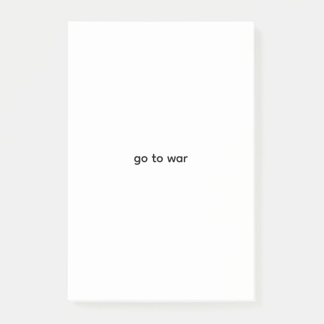 go to war post it post-it notes (Front)